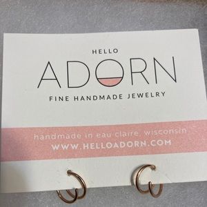 Rose Gold Plated Tiny Twist Earrings